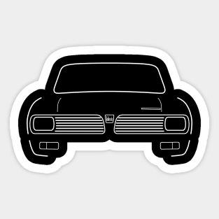 Triumph Toledo classic 1970s British car white outline graphic Sticker